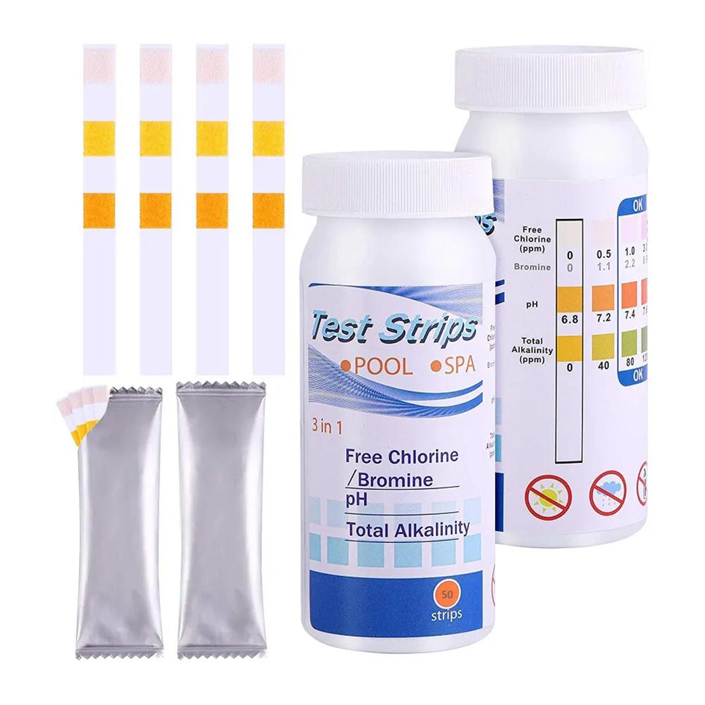 50pcs Chlorine PH Test Strips  - Water Testing Kit ulasan dan harga