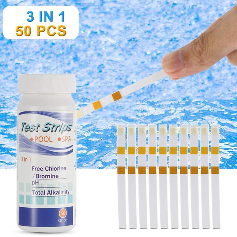 50pcs Chlorine PH Test Strips  - Water Testing Kit ulasan dan harga