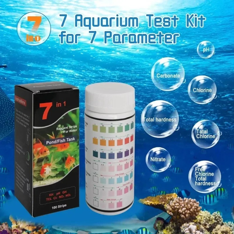 Aquarium Test Strip  Freshwate - Water Testing Kit ulasan dan harga