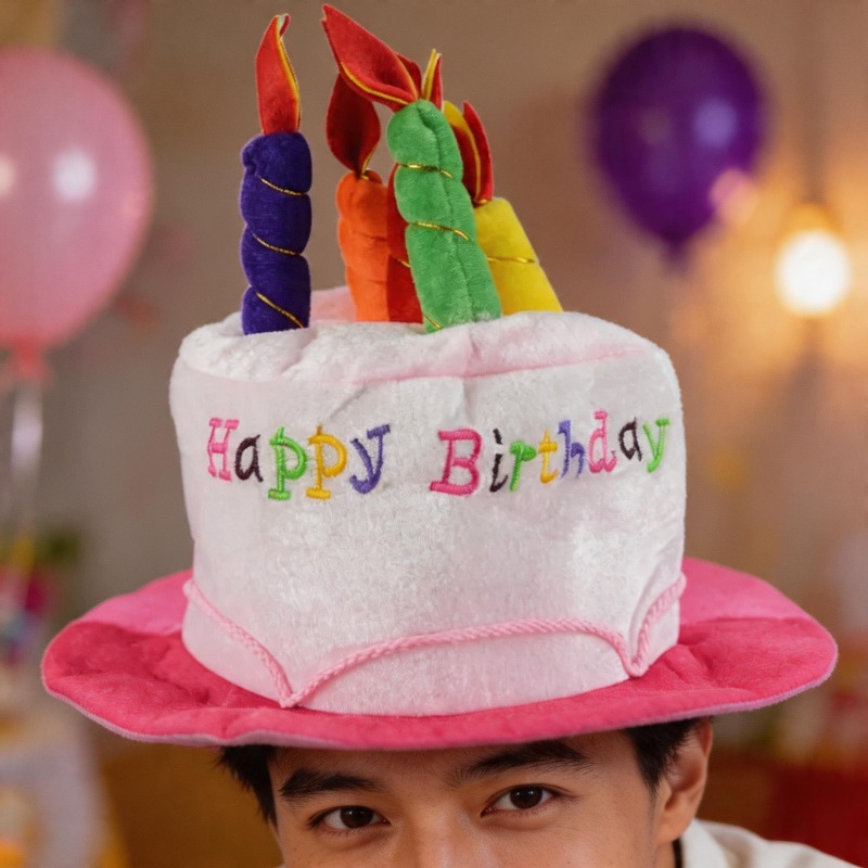 Birthday Cake Hat Birthday Can - Science Of Happiness ulasan dan harga