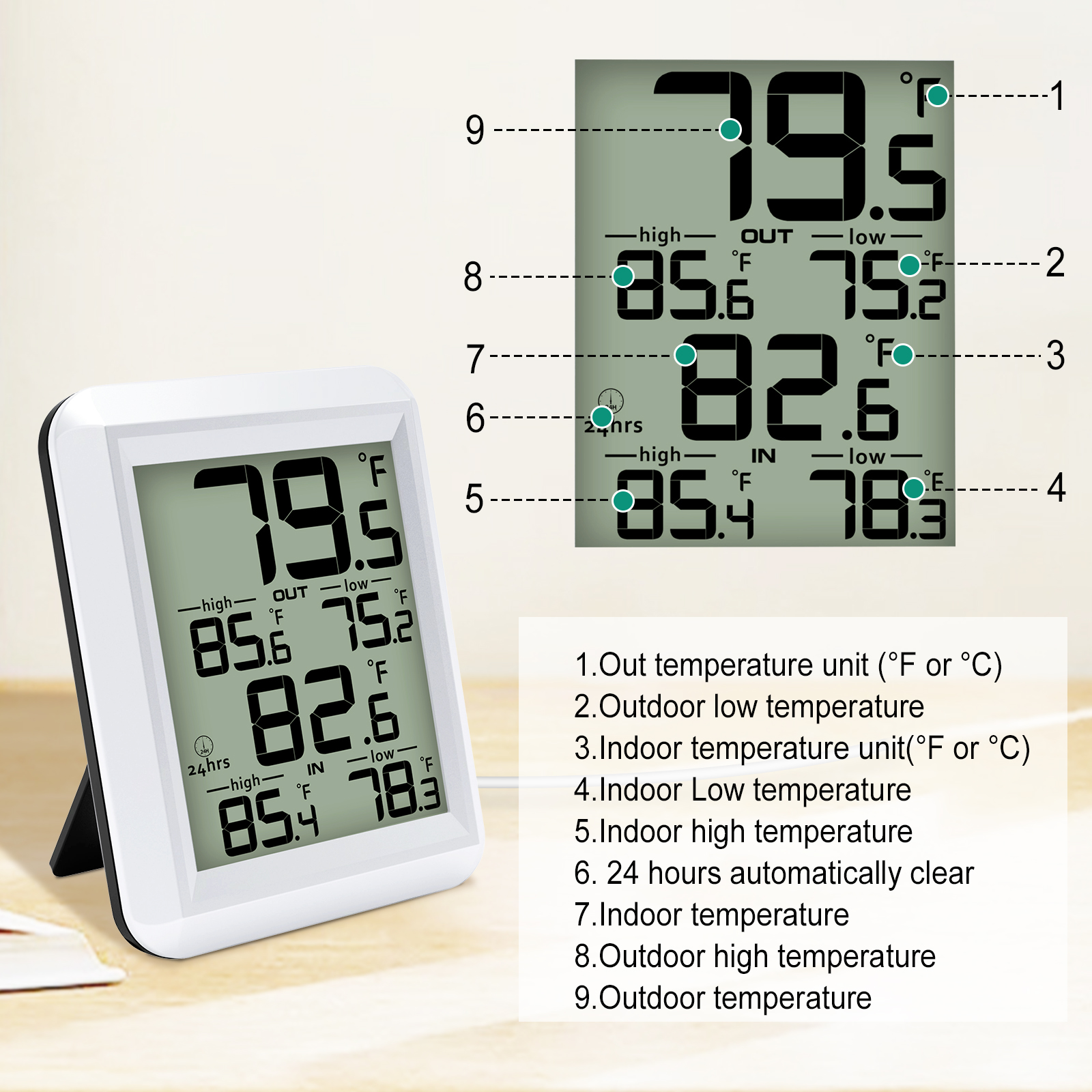 MASTFUYI Digital Thermometer I - Weather Station Indoor ulasan dan harga