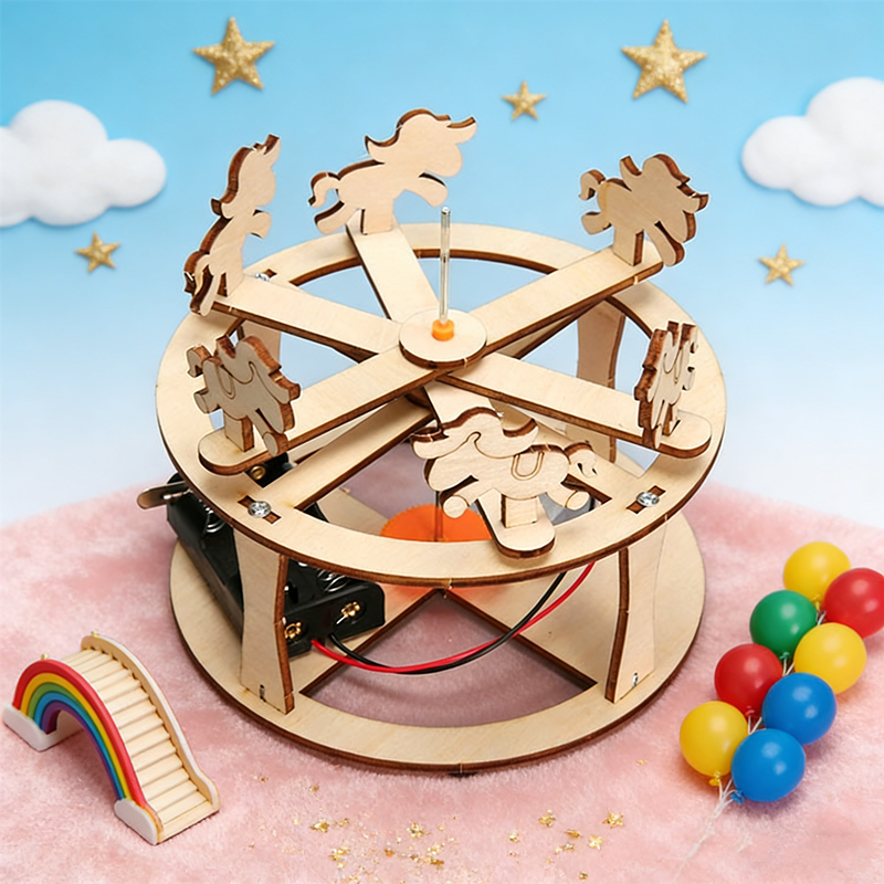 HUAHUABuild Your Own Carousel  - Science Toys Diy ulasan dan harga