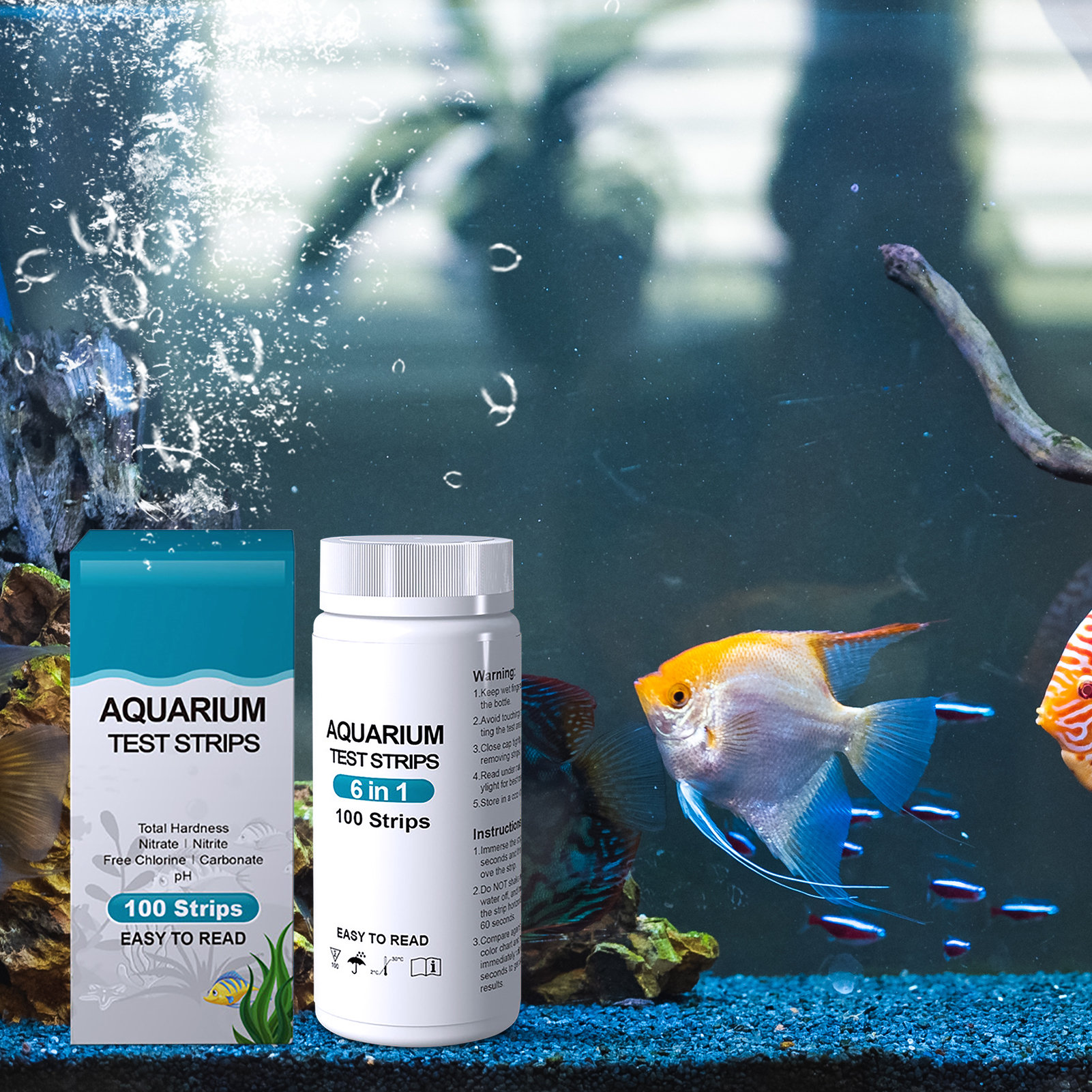 100pcs 6-in-1 Water Quality Te - Water Testing Kit ulasan dan harga