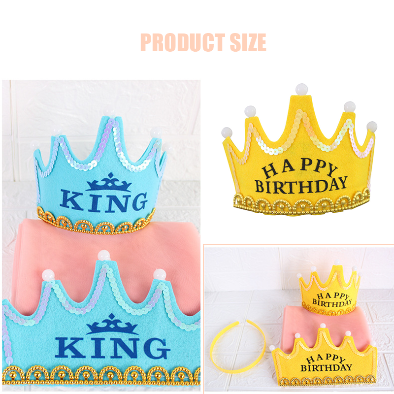 LED Happy Birthday Party Crown - Science Of Happiness ulasan dan harga