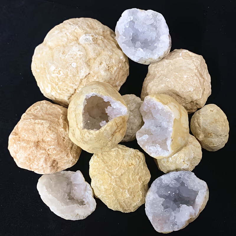 10pcs Natural Quartz Geode Egg - Geode Crystal Break ulasan dan harga