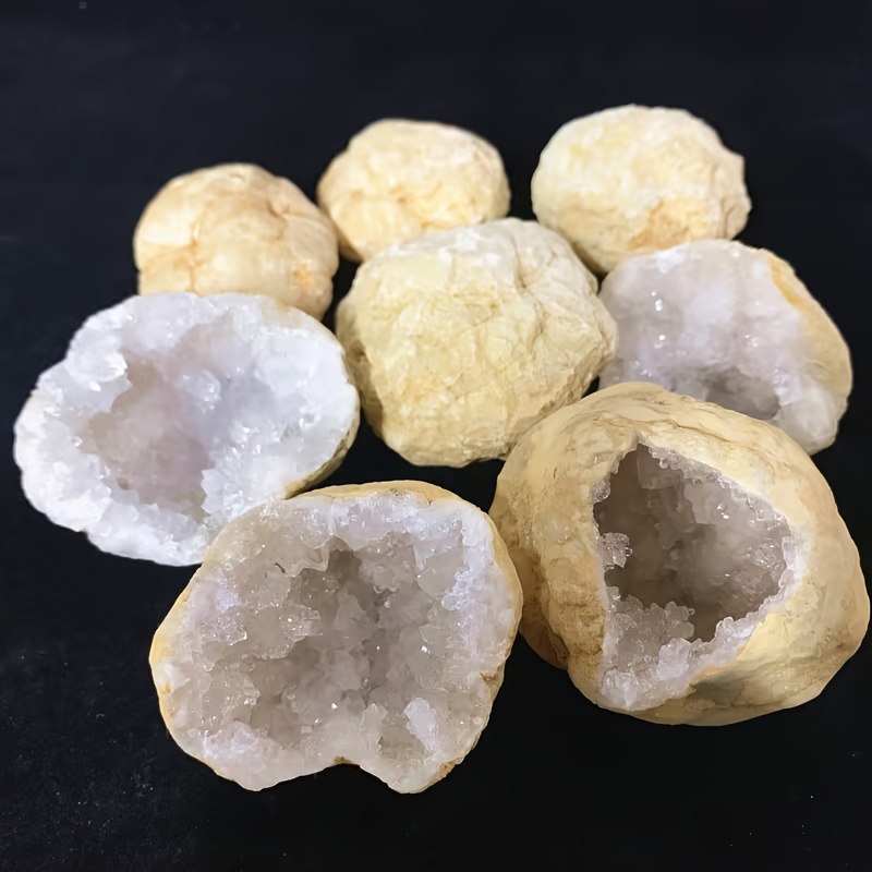 10pcs Natural Quartz Geode Egg - Geode Crystal Break ulasan dan harga