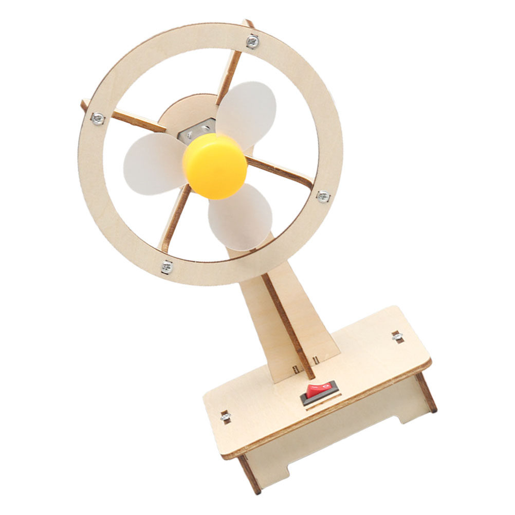 1Set Wooden Fan DIY Assembly K - Science Kit ulasan dan harga