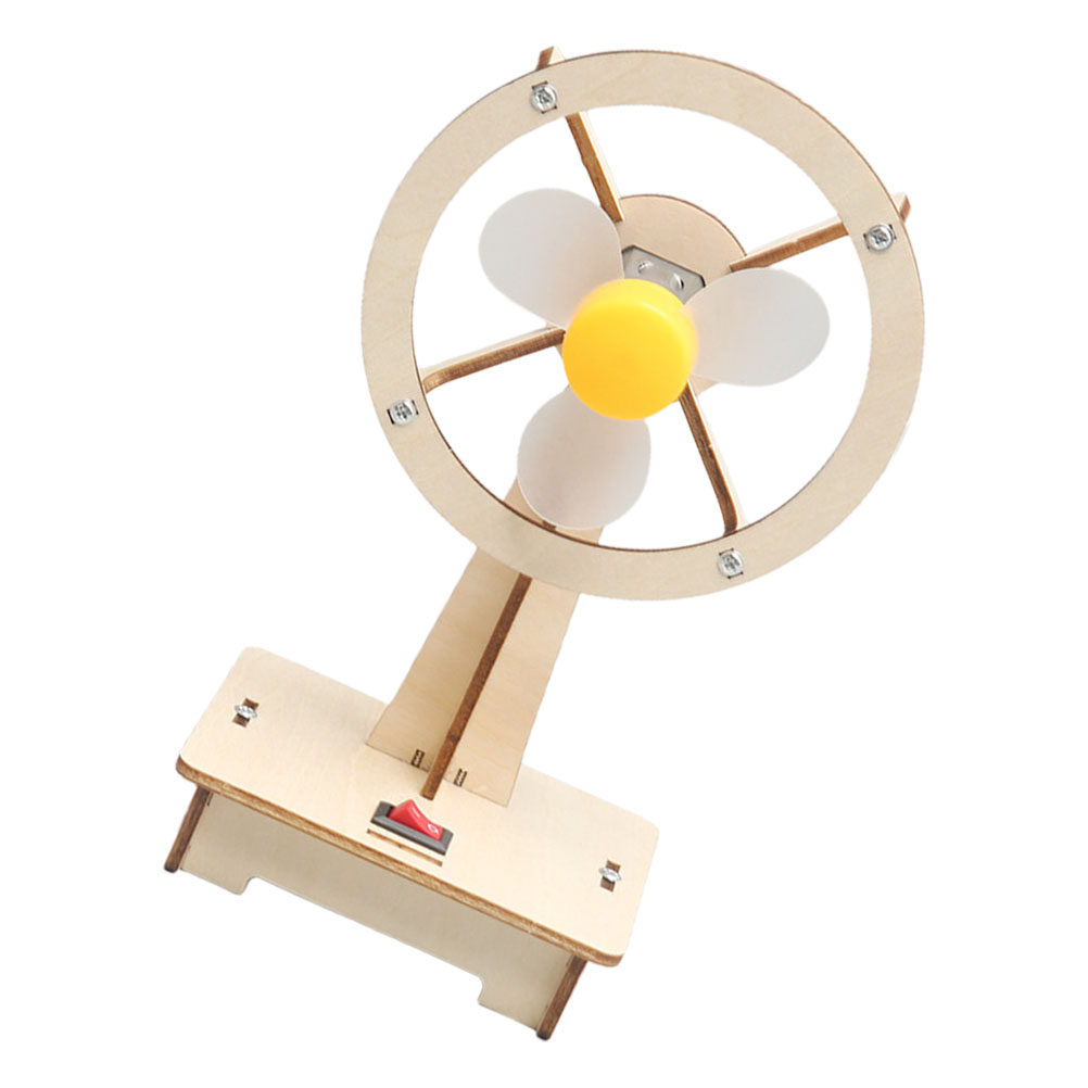 1Set Wooden Fan DIY Assembly K - Science Kit ulasan dan harga