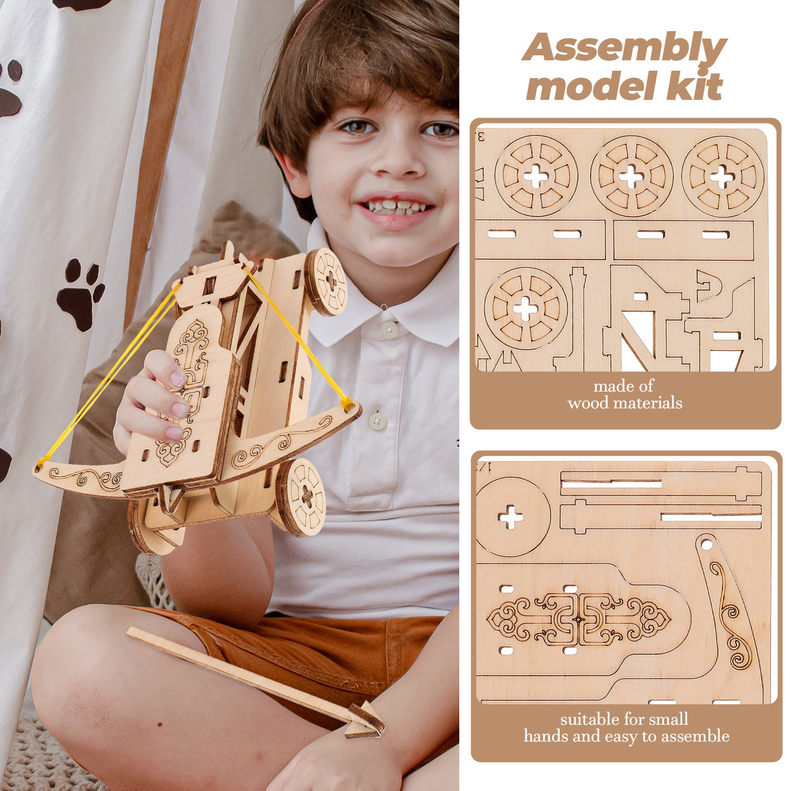 1Set Catapult Chariot Wooden D - Science Kit ulasan dan harga
