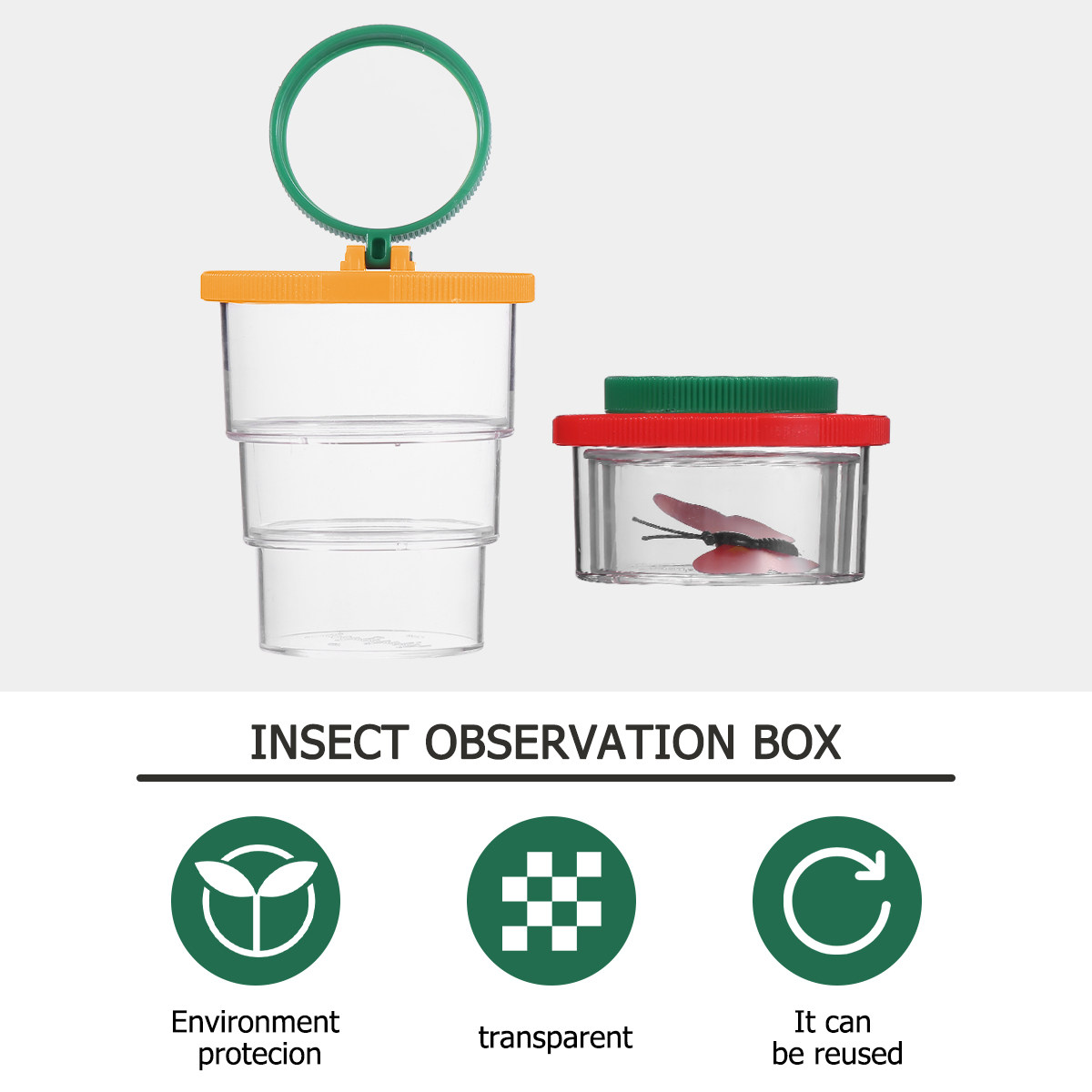 2Pcs Observation Box Bug Viewe - Science Nature ulasan dan harga