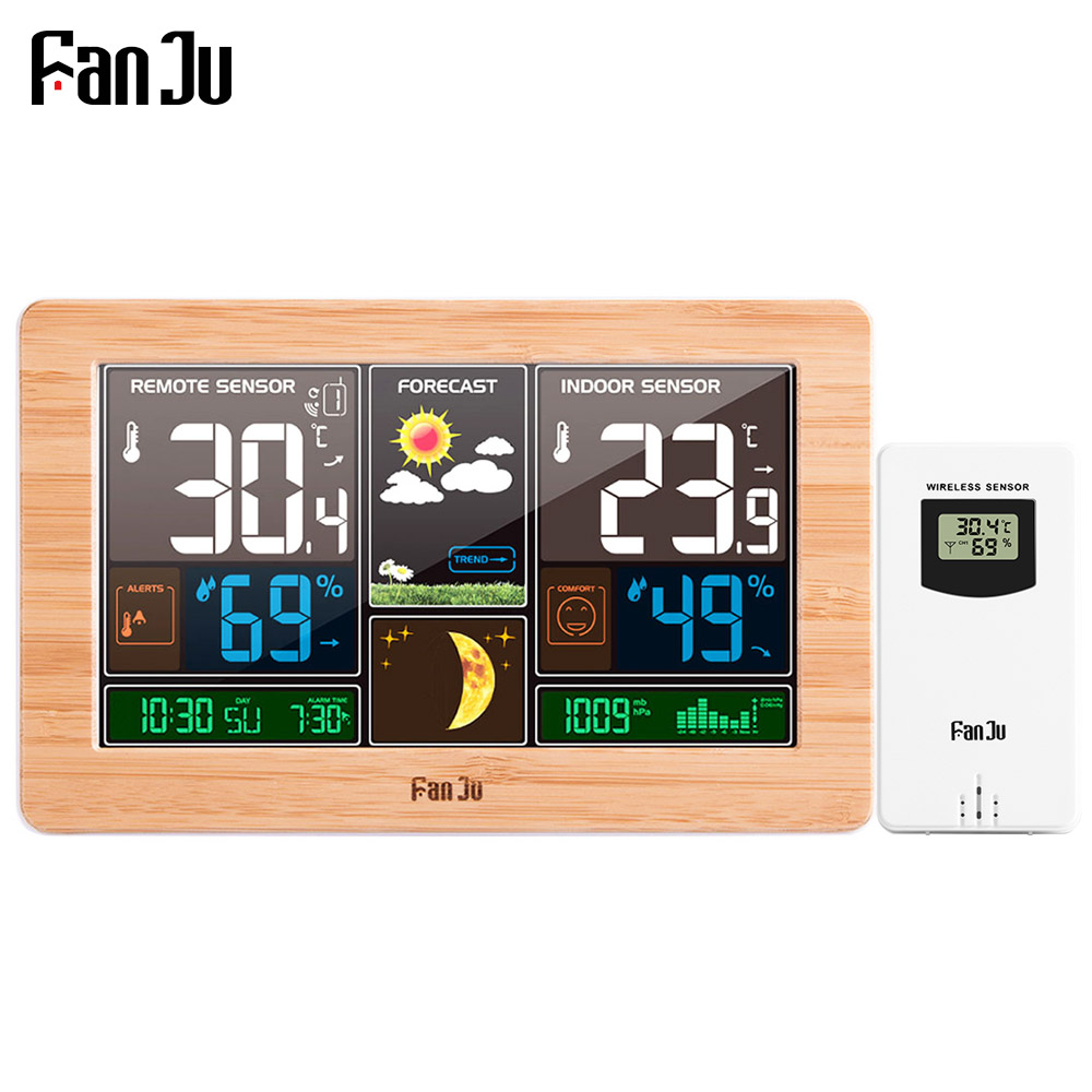 FanJu FJ3378 Digital Alarm Clo - Weather Station Indoor ulasan dan harga