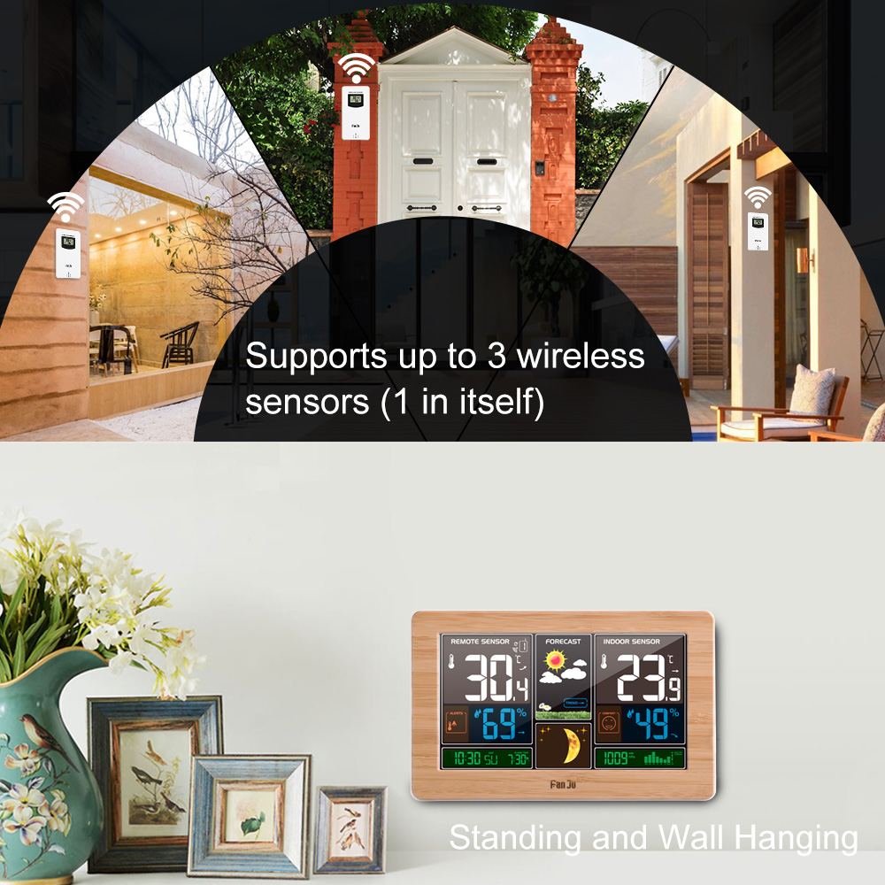 FanJu FJ3378 Digital Alarm Clo - Weather Station Indoor ulasan dan harga