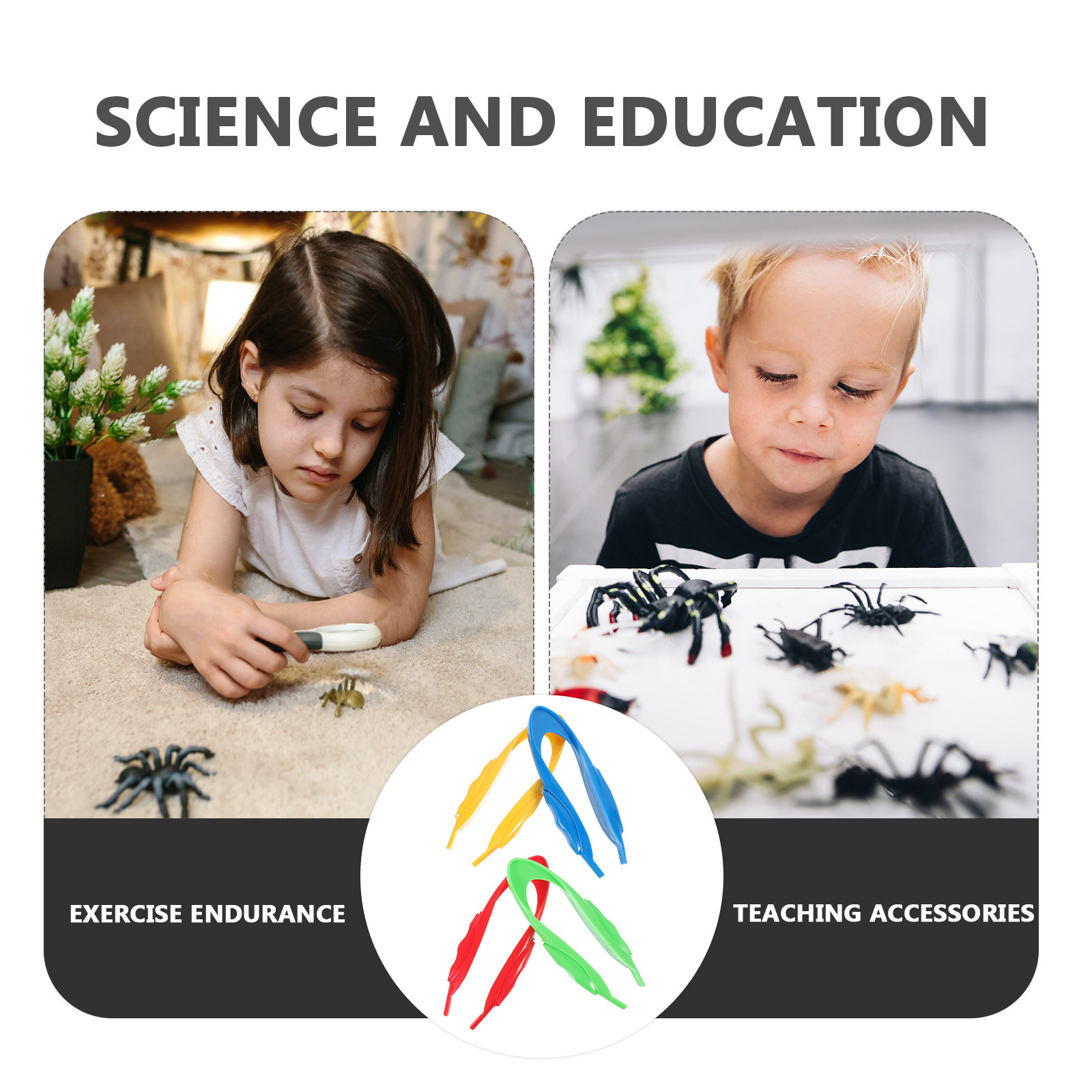 4Pcs Kids Plastic Tweezers Erg - Science Nature ulasan dan harga
