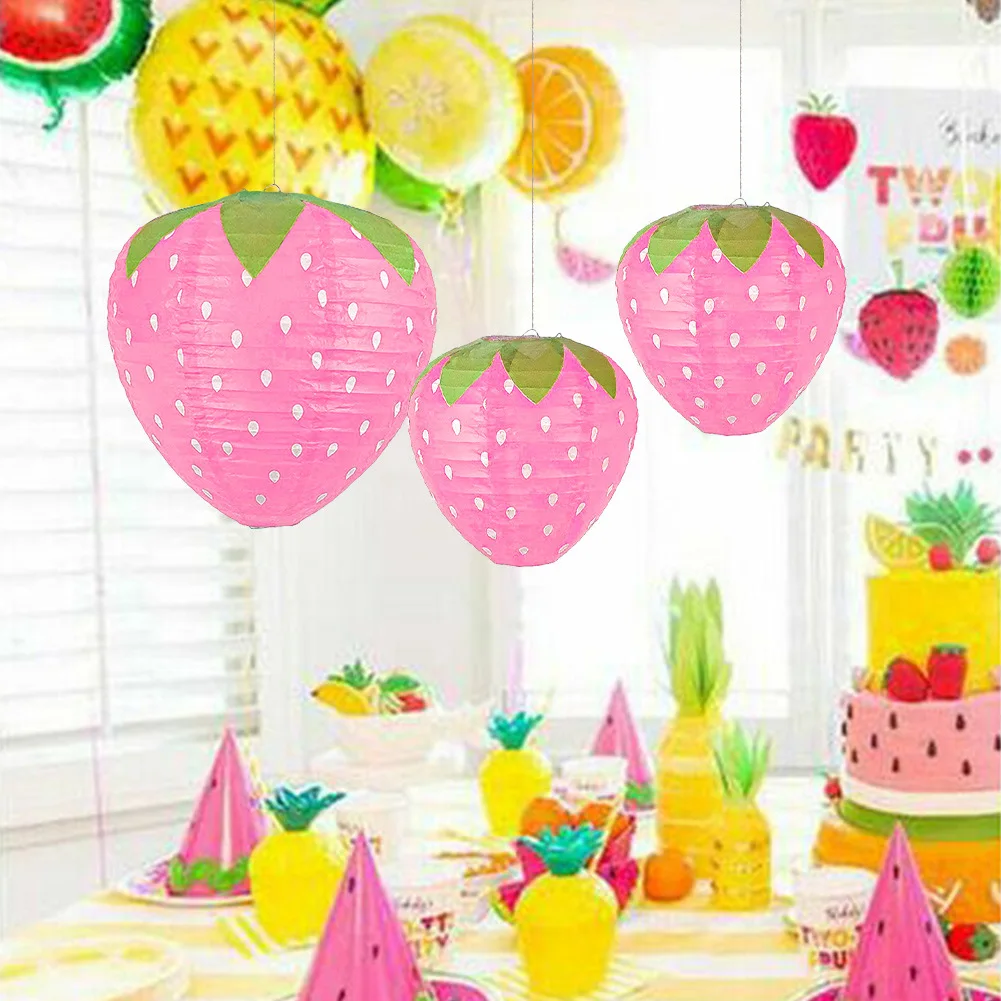 Pink Strawberry Paper Lantern  - Science Of Happiness ulasan dan harga