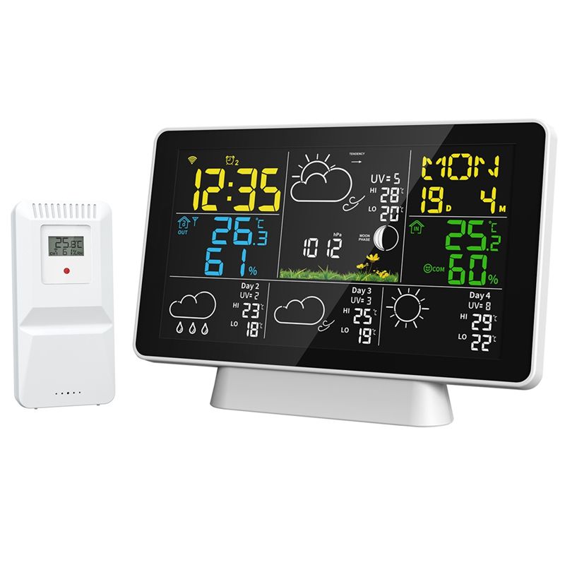 AEE8-LCD Weather Station Wirel - Weather Station Indoor ulasan dan harga