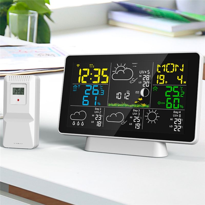 AEE8-LCD Weather Station Wirel - Weather Station Indoor ulasan dan harga