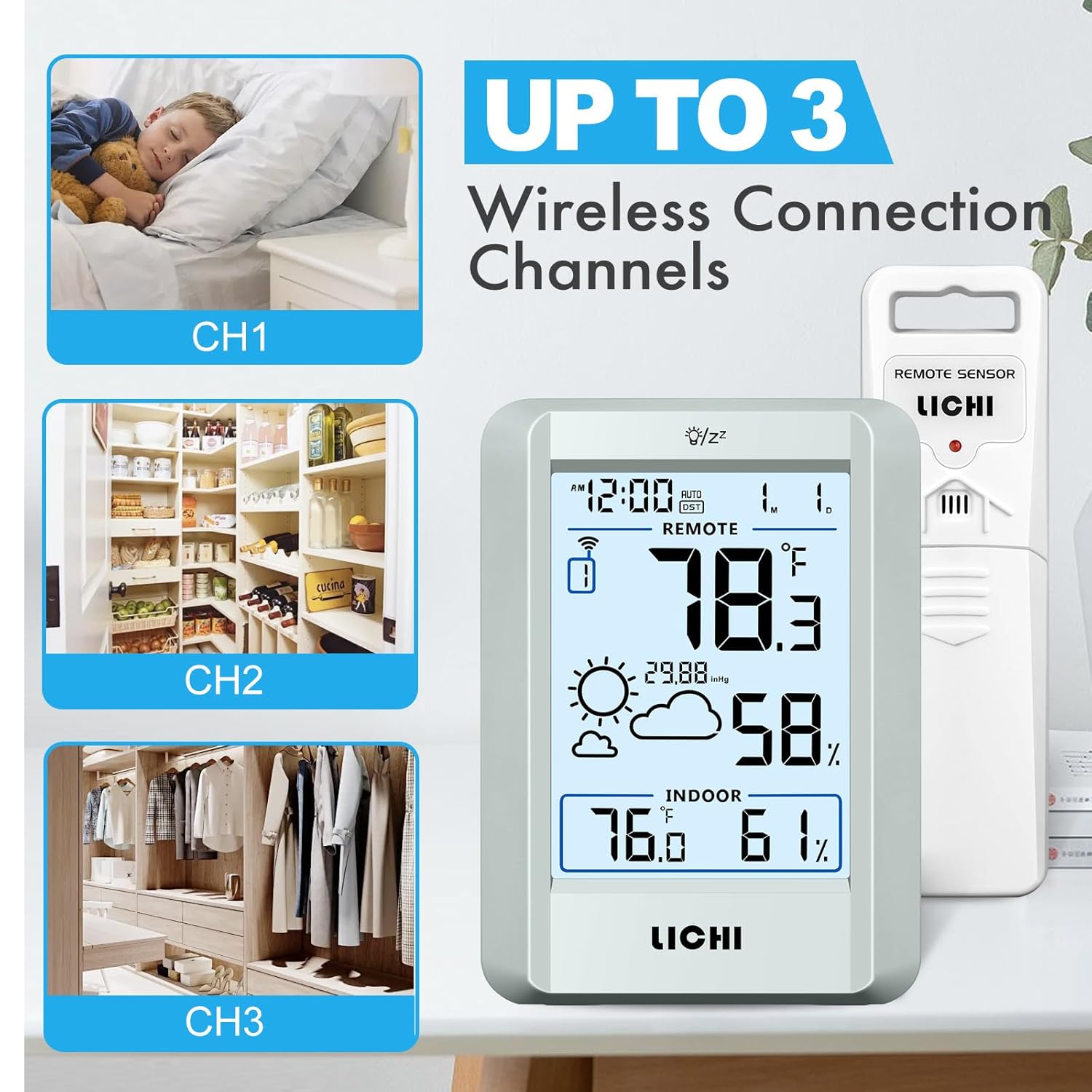 Wireless Weather Station Indoo - Weather Station Indoor ulasan dan harga