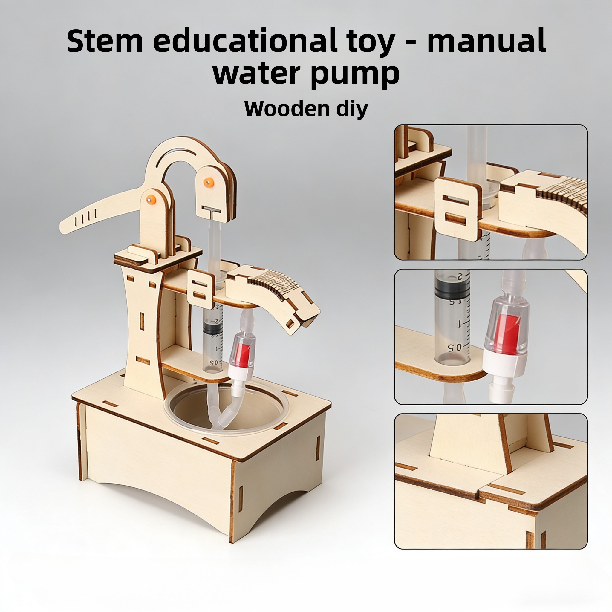 Wooden DIY Hand Pump Well Mode - Science Nature ulasan dan harga