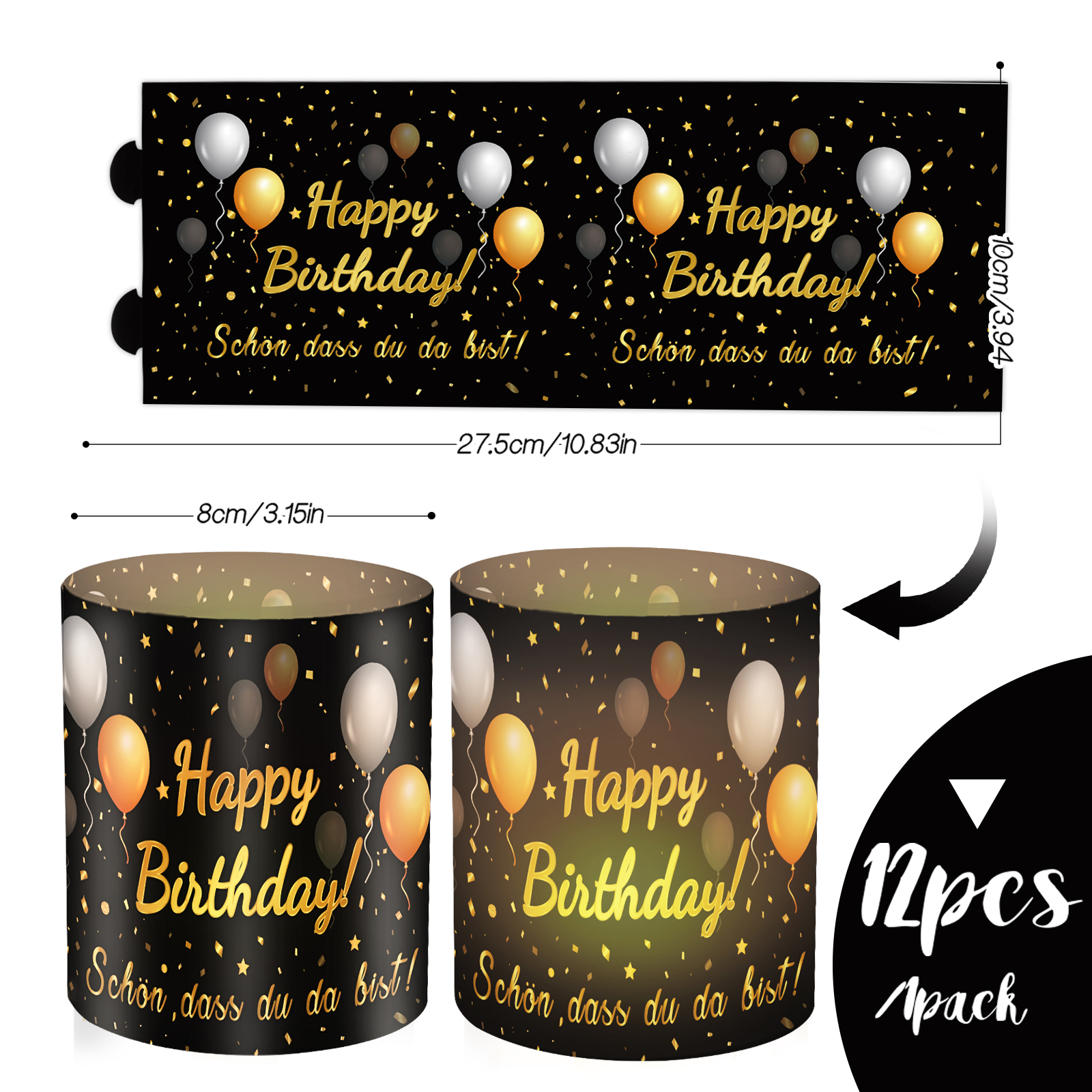 12pcs Happy Birthday Candle Ta - Science Of Happiness ulasan dan harga