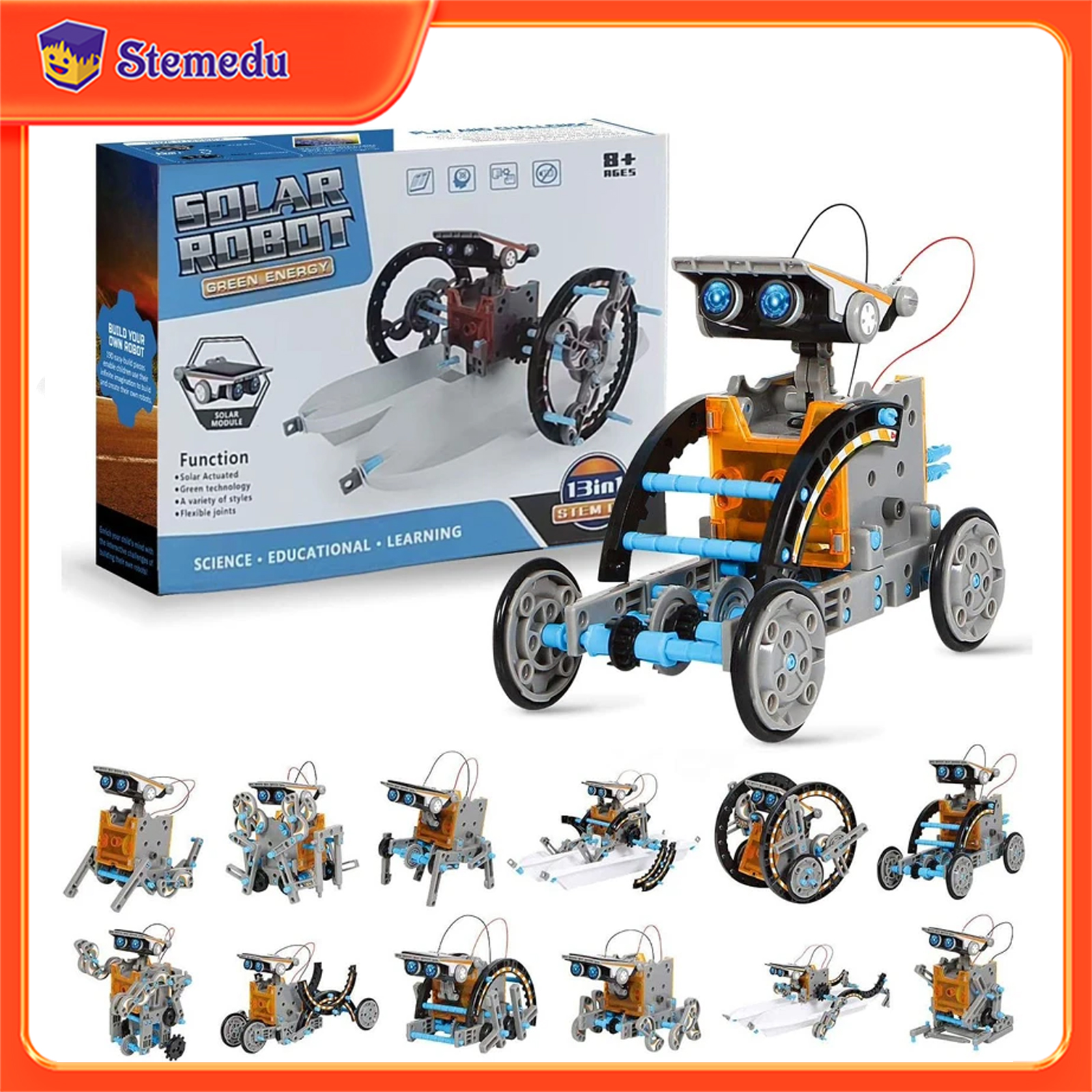 13 in 1 Solar Powered Robot Sc - Science Toys Diy ulasan dan harga