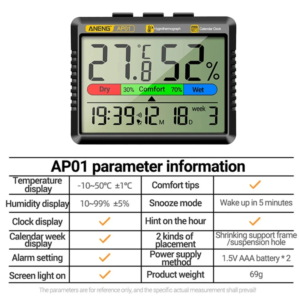 Intelligent Air Thermometer Hy - Weather Station Indoor ulasan dan harga